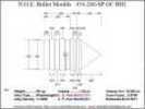 Bullet Mold 2 Cavity Aluminum .454 caliber GasCheck and Plain Base 266 Grains with Spire point profile type. heavy