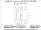 Bullet Mold 3 Cavity Aluminum .454 caliber Plain Base 273 Grains with Wadcutter profile type. heavy weight