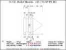 Bullet Mold 3 Cavity Aluminum .460 caliber Plain Base 172 Grains with Spire point profile type. light weight Himme