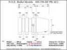 Bullet Mold 4 Cavity Aluminum .460 caliber Plain Base 396 Grains with Round/Flat nose profile type. great Flat