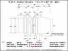 Bullet Mold 2 Cavity Aluminum .513 caliber Gas Check 521 Grains with Round/Flat nose profile type. This mould casts