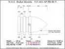 Bullet Mold 3 Cavity Aluminum .515 caliber Plain Base 401 Grains with Spire point profile type.