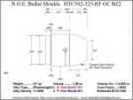 Bullet Mold 3 Cavity Aluminum .502 caliber Gas Check 325 Grains with Flat nose profile type. Designed for Powder coa