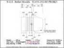 Bullet Mold 3 Cavity Aluminum .454 caliber Plain Base 292 Grains with Round/Flat nose profile type. Tumble lube styl