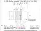 Bullet Mold 5 Cavity Aluminum .454 caliber Gas Check 292 Grains with Round/Flat nose profile type. Tumble lube style