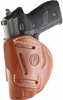 1791 4 Way Holster Leather Belt Right Hand Classic Brown Fits Glock 19 22 23 & S&W MP9/MP40/MP45 Size 5 4WH-5