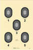 Action Target 5 Bull's-Eye Target Cream and Black 23" x 35" 100 Per Box #530-100