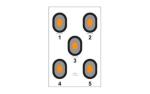 Action Target Bulls-Eye Five Bullseye w/Orange Center 100 Per Box 530-OC-100