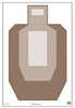 Action Target Ipsc Paper Target With Visible Scoring Zones Brown 23" X 35" 100 Per Box Ipsc-p Shbr-100