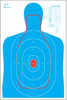 Action Target Inc And FBI Q Combination Paper Silhouette Blue/Red 23"x35" 100 Per Box