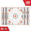 Allen EZ AIM Adhesive Bullseye 12"x12" 100 Pack White and Orange 15333-100