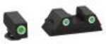 Ameriglo LLC. Classic Sight For Glock 43 3 Dot Tritium Set Front/Rear Green with White Outline GL-43 GL-430