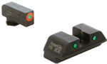 Ameriglo Trooper Night Sight For Walther Pdp Green Front With Orange Outline Green With Black Outline Rear Matte Finish 