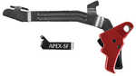 Apex Tactical Specialties Action Enhancement Trigger w/ Bar for Slim Frame Glock Pistols Fits 43/43x 48 Red Incl
