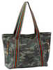 Bulldog Cases Tote Style Purse Black/Green/Brown Camo Pattern with Stripes Universal Fit Holster Included  