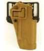 BlackHawk Products Group CQC SERPA Belt Holster Right Hand Coyote Tan Colt Govt Carbon Fiber Loop and Paddle 410503CT-R