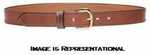 Bianchi Edc Nexbelt 1.5" Wide User Adjustable Up To 50" Leather Construction Matte Finish Tan High Gloss Silver Buckle N