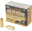 CCI Ammunition Blazer 9MM 115 Grain Jacketed Hollow Point 20 Rounds per Box 5239A