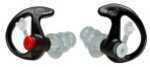 EarPro EP4 Sonic Defenders Plus 1 pair - Medium Black 24dB NRR with attached stopper plugs inserted 3 EP4-BK-MPR
