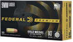 Federal Gold Medal 9mm 147 Grain Full Metal Jacket 50 Round Box Gm9ap1