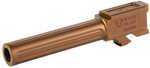Fortis Manufacturing Inc. Match Grade Barrel Fluted 9mm 4" Fits Glock 19 Gen 1-5 And 19x Copper Finish Titanium