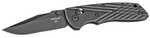 Hogue Deka Folding Knife CPM-20CV Plain Edge Clip Point Blade 3.25" Black Cerakote G10 Frame 24276