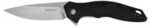 Kershaw Shoreline Folding Knife Flipper Assisted Opening Plain Edge 8Cr13Mov Steel Stonewashed Finish Glass Filled Nylon