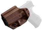 Mission First Tactical Hybrid Holster Inside Waistband Ambidextrous Fits Glock 43/43x Kydex With Leather Shell