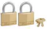 Master Lock 140 Brass 2 Pack/ Keyed Alike 140T