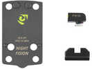 Night Fision Optic Plate + Backup Sight Combo Yellow Front Night Sight with Black Rear Holosun EPS Carry Optic Plate Fit