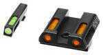 Hi-Viz LiteWave H3 Tritium/Litepipe Night Sights Fits Glock 42/43 Green Front w/White Ring Orange Rear GLN421