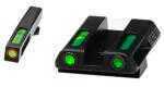 Hi-Viz LiteWave H3 Tritium/Litepipe Night Sights Fits Glock 42/43 Green Front w/Orange Ring Rear GLN521