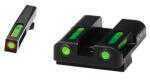 Hi-Viz LiteWave H3 Tritium/Litepipe Night Sights Fits Glk 9/40 S&W/357Sig Green Front w/Orange Ring Rear GLN52