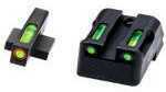 Hi-Viz LiteWave H3 Tritium/Litepipe Night Sights Fits 1911 Models w/Fixed Rear Green Front w/OrangeFront Ring