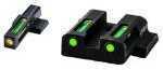 Hi-Viz LiteWave H3 Tritium Night Sights Fits M&P Fullsize And Compact In All Calibers Green Front w/Orange Ring