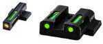 Hi-Viz LiteWave H3 Tritium/Litepipe Night Sights M&P Shield 9MM 40S&W and 45 Calibers Green Front w/Orange Ring