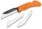 Outdoor Edge Razorwork Folding Knife Plain 3" Blades Black Oxide Finish 420j2 Stainless Steel Orange Handle Include