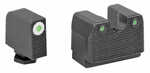 Rival Arms Tritium 3 Dot Front/Rear Green Night Sight For Glock MOS 17/19 White Ring Black Nitride Quench-Po