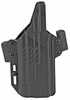 Raven Concealment Systems Perun LC OWB Holster 1.5" Fits Gen5 for Glock 17/19 With TLR-1 HL Ambidextrous Black Nylon/Polymer