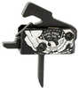 Rise Armament Super Sporting Trigger Live Free Or Die Flat Anodized Finish Black And White Includes Anti-walk Pi
