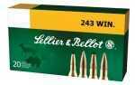 243 Winchester 20 Rounds Ammunition Sellier & Bellot 100 Grain Soft Point