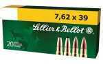 Sellier & Bellot 7.62X39mm 123 Grain JSP - 20 Rounds for Versatile Hunting