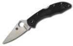 Spyderco Delica4 Lightweight Folding Knife VG10/Satin Plain Clip Point Circle Thumb Hole/Pocket 2.875" B C11FPBK