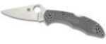 Spyderco Delica4 Lightweight Folding Knife VG10/Satin Plain Clip Point Circle Thumb Hole/Pocket 2.875" Grey FRN Box