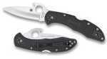 Spyderco Delica4 Folding Knife VG10/Satin Plain Clip Point Emerson Wave/Circle Thumb Hole/Pocket 2.9" Grains C11PGYW