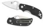 Spyderco Cat Folding Knife Satin Plain Circle Thumb Hole/Pocket Clip 2.44" Black G10 Box C129GP