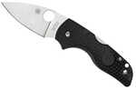 Spyderco Lil Native Lightweight Folding Knife Plain Edge Black FRN Handle Satin Finish Silver 2.43" Blade Length CTS BD1