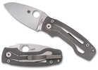Spyderco PITS 2 SLIPIT Folding Knife 2.74" Drop Point Blade 6.45" Overall Length M398 Blade Steel Plain Edge Satin Finis