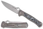 Spyderco Slym Folding Knife 3.42" Drop Point Blade 7.84" Overall Length M390 Blade Steel Plain Edge Stonewash Finish Sil