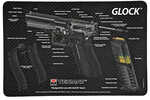 Beck TEK LLC (TEKMAT) R17for GlockCA for 3D Cutaway Cleaning Mat Parts Diagram 17" X 11" Black/White